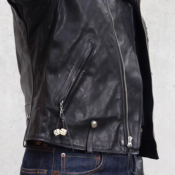 ROADSTAR / EARLY 1950s STYLE MOTORCYCLE JACKET / HORSE HIDE - Image 11