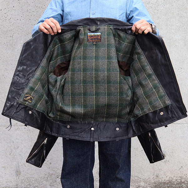 ROADSTAR / EARLY 1950s STYLE MOTORCYCLE JACKET / HORSE HIDE - Image 13