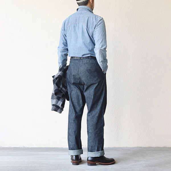 THE RITE STUFF / PACEMAKER WORK PANTS / 10oz DENIM HERRINGBONE TWILL / INDIGO - Image 5
