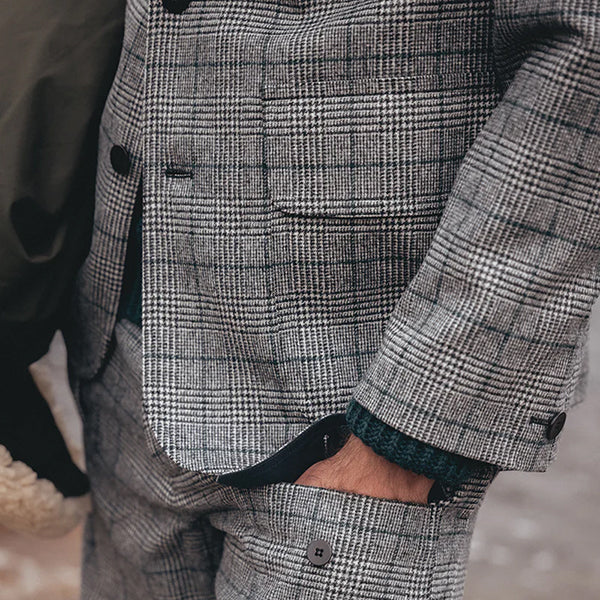 SALE / LE5 SANDY IRVINE JACKET CHECK / FOX BROTHERS FABRIC - Image 16