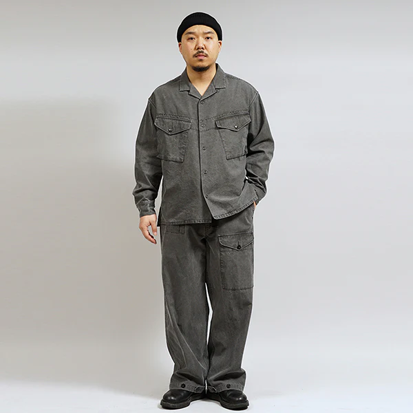 SALE / PARATROOPER SHIRT PIGMENT / CHARCOAL GRAY - Image 10