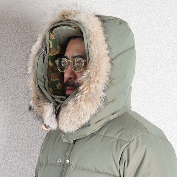 SASQUATCH DOWN JACKET / YARN-DYED KHAKI GREEN - Image 10