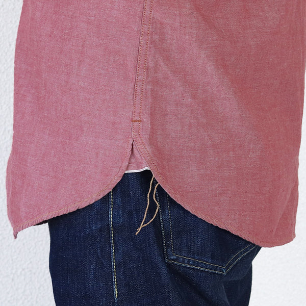 SKID ROW WORK SHIRT / 1930 - 1940s WOODSMAN SHIRT / RED CHAMBRAY - Image 10