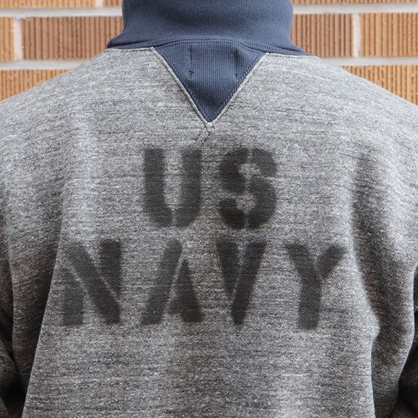 TURTLE NECK SWEAT SHIRT / U.S. NAVY VS-17 JOLLY ROGERS / SPECIAL HEAVY WEIGHT FLEECE / GRAINED CHARCOAL GRAY × OLD NAVY - Image 10