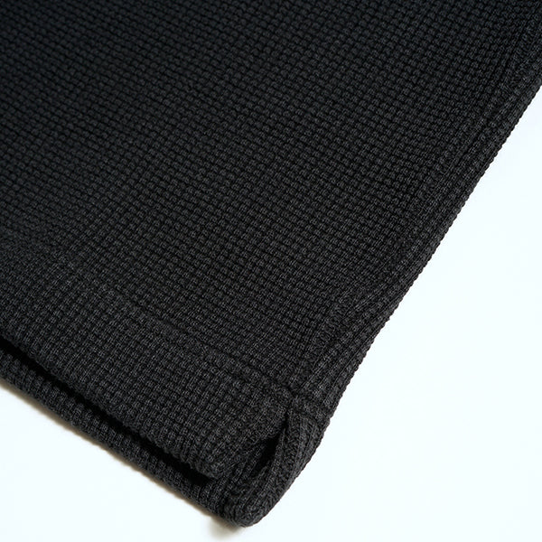 TURTLENECK SHIRT WAFFLE / BLACK - Image 5