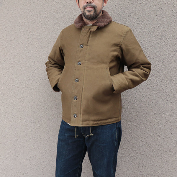 TYPE N-1 PLAIN MODEL / JUNGLE CLOTH PARAFFIN COATING / DARK KHAKI BEIGE