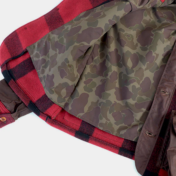 UTICA COAT / WOOL BUFFLO PLAID × BRITISH MILLERAIN WAXED COTTON - Image 15