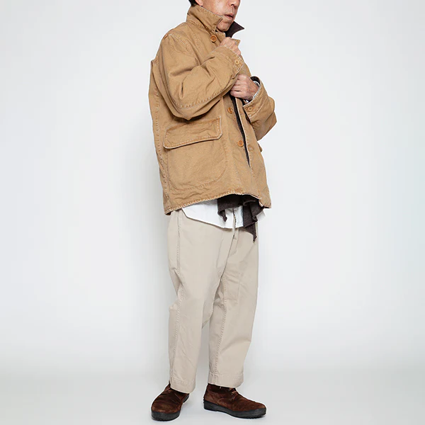 SALE / UTICA FIELD COAT / COTTON DUCK × WOOL BLANKET LINER / KHAKI BIO-WASH - Image 4
