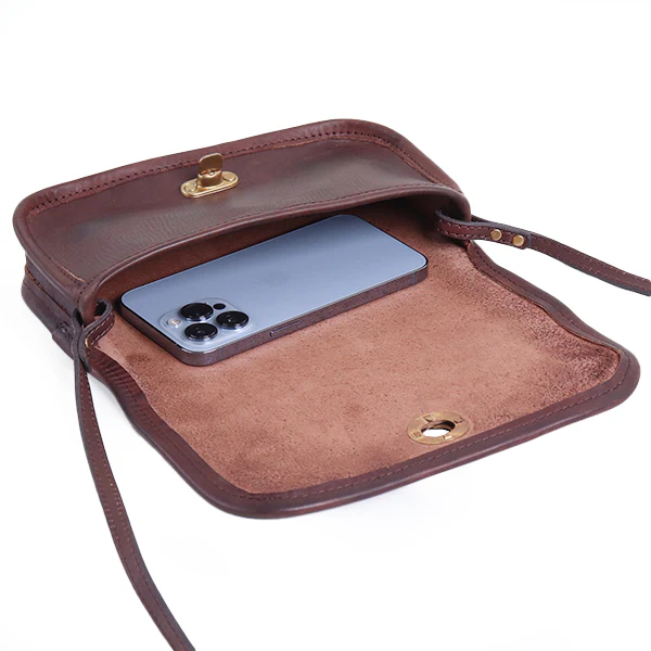 LEATHER CARRY SHOULDER BAG / COW HIDE - Image 9