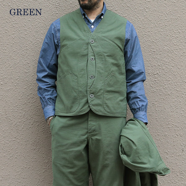 WORK SUIT VEST SLUB SATEEN - Image 4