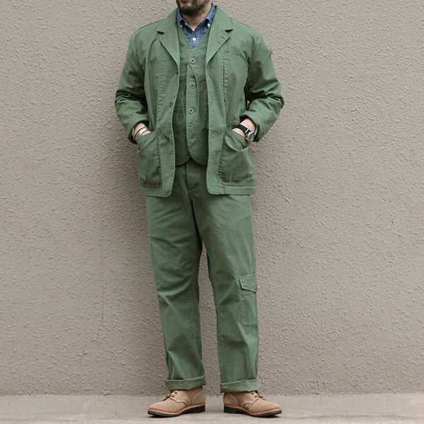 WORK SUIT VEST SLUB SATEEN - Image 9